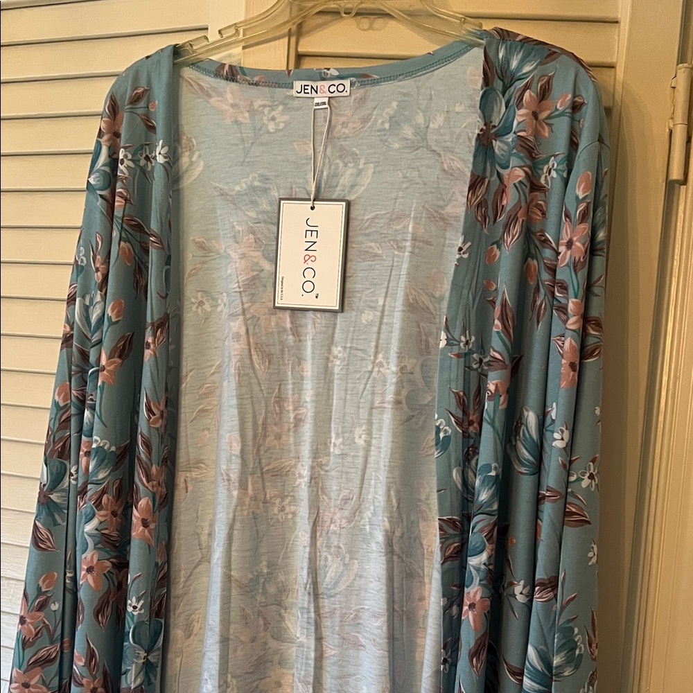 Jen & Co. Floral Kimono Cardigan NWT